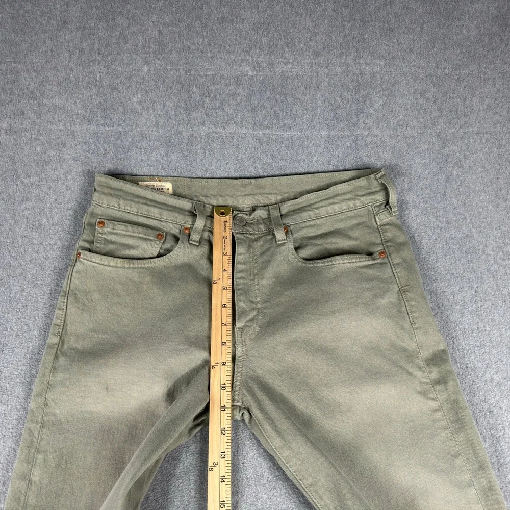 Levi's 502 Jeans Mens 34x31 Premium Regular Taper Jeans Green Denim
